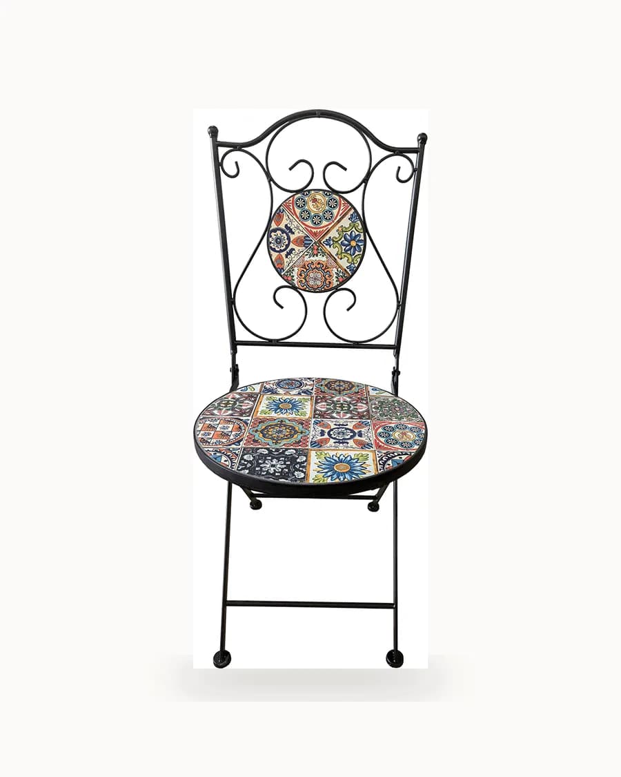 Andalusian Patchwork Mosaic Folding Chair