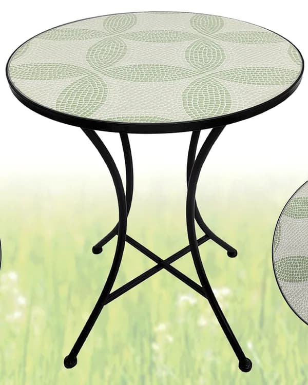 Sage Circles Mosaic Bistro Table