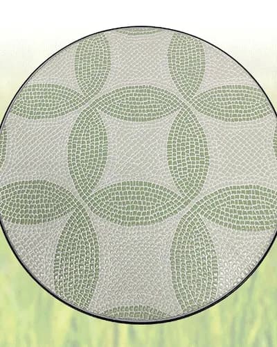 Sage Circles Mosaic Bistro Table — Mosaic pattern