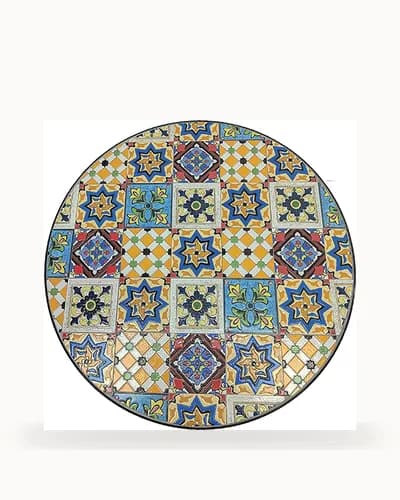 Mixed Azulejo Mosaic Bistro Table — Mosaic pattern