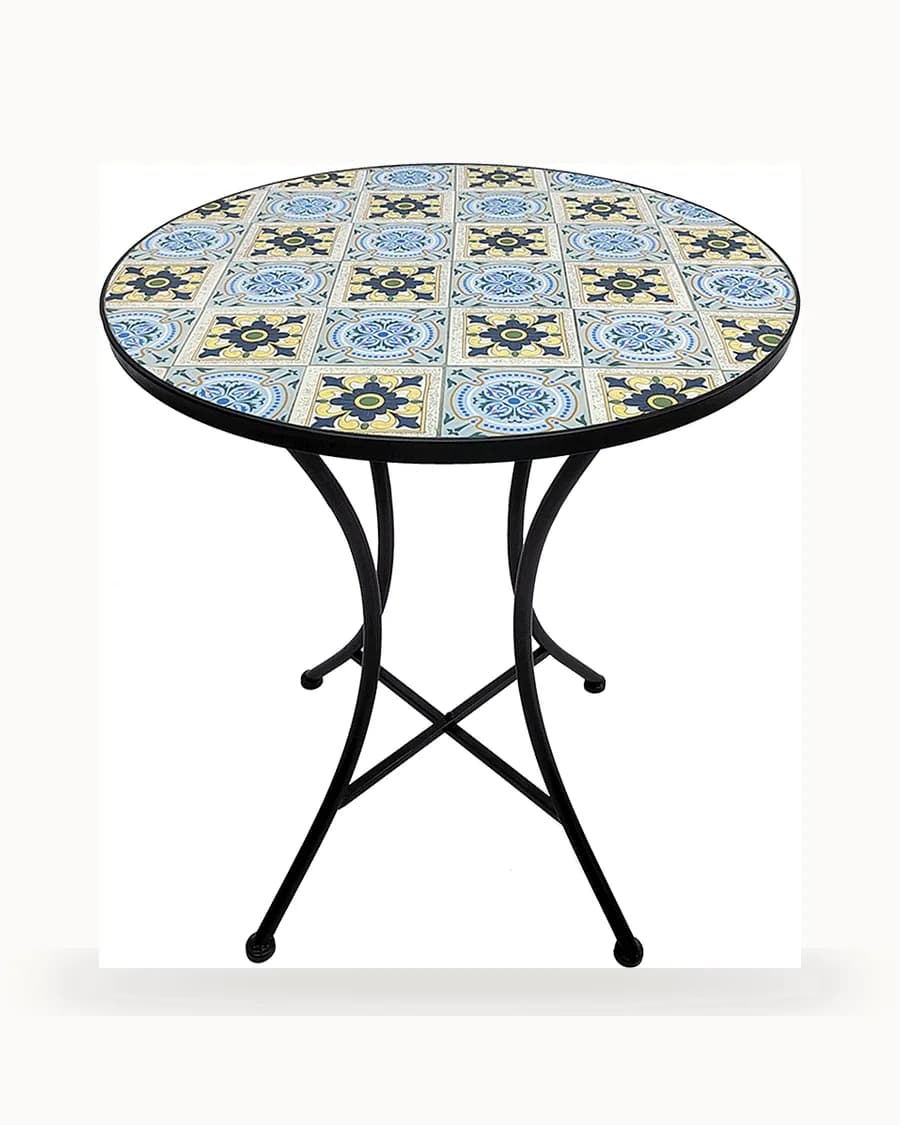 Blue Star Tile Mosaic Bistro Table