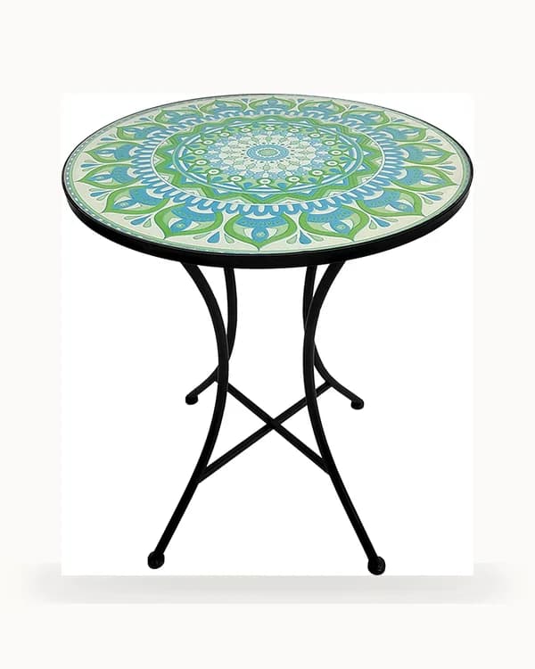 Jade Mandala Mosaic Bistro Table