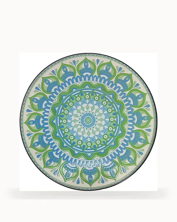 Jade Mandala Mosaic Bistro Table — Mosaic pattern