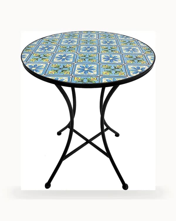 Cornflower Tile Mosaic Bistro Table