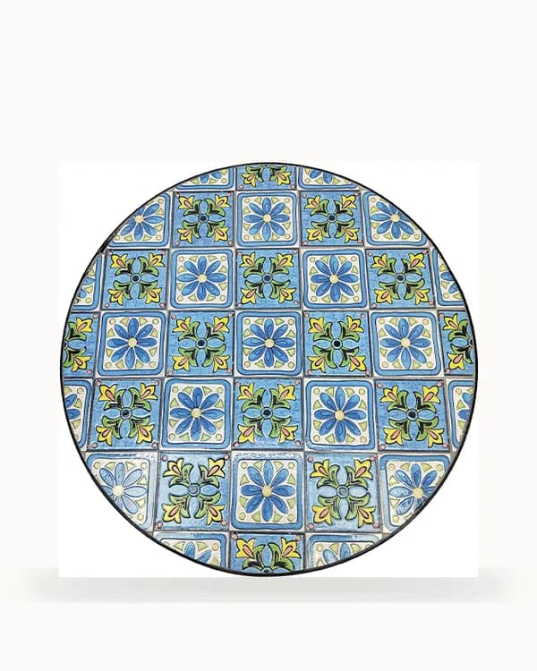 Cornflower Tile Mosaic Bistro Table — Mosaic pattern