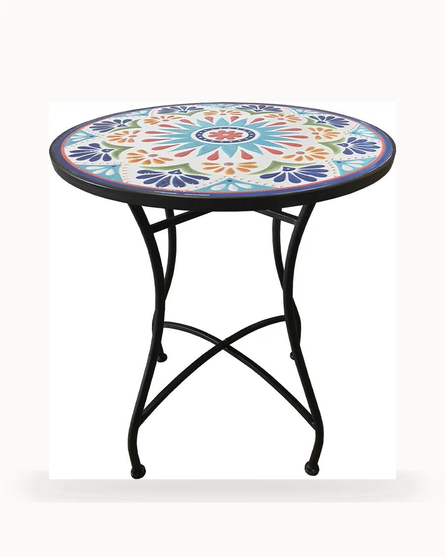 Carnival Mandala Mosaic Garden Table