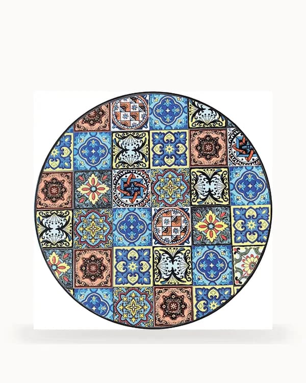 Talavera Tile Mosaic Garden Table — Mosaic pattern