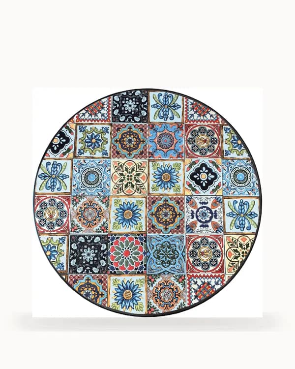 Andalusian Patchwork Mosaic Garden Table — Mosaic pattern