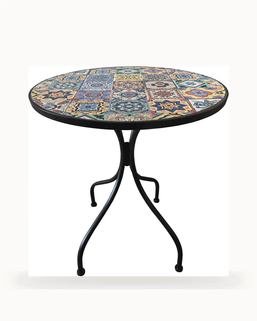 Lisbon Tile Mosaic Garden Table