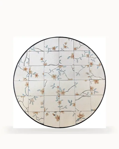 Pale Blossom Mosaic Garden Table — Mosaic pattern