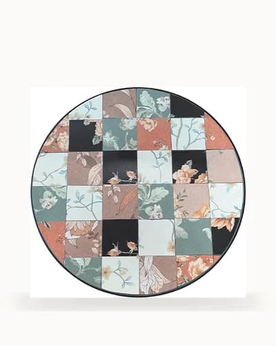 Autumn Chequer Mosaic Garden Table — Mosaic pattern