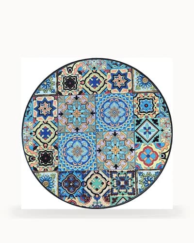 Cobalt Tile Mosaic Garden Table — Mosaic pattern